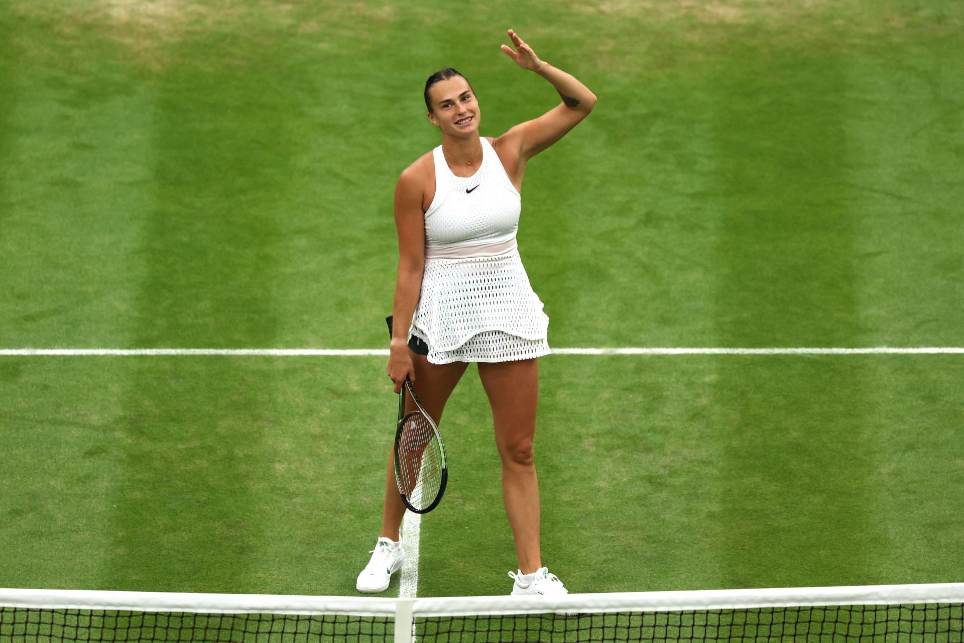 Aryna Sabalenka pictured at the 2023 Wimbledon Championships (Image Source: Getty)