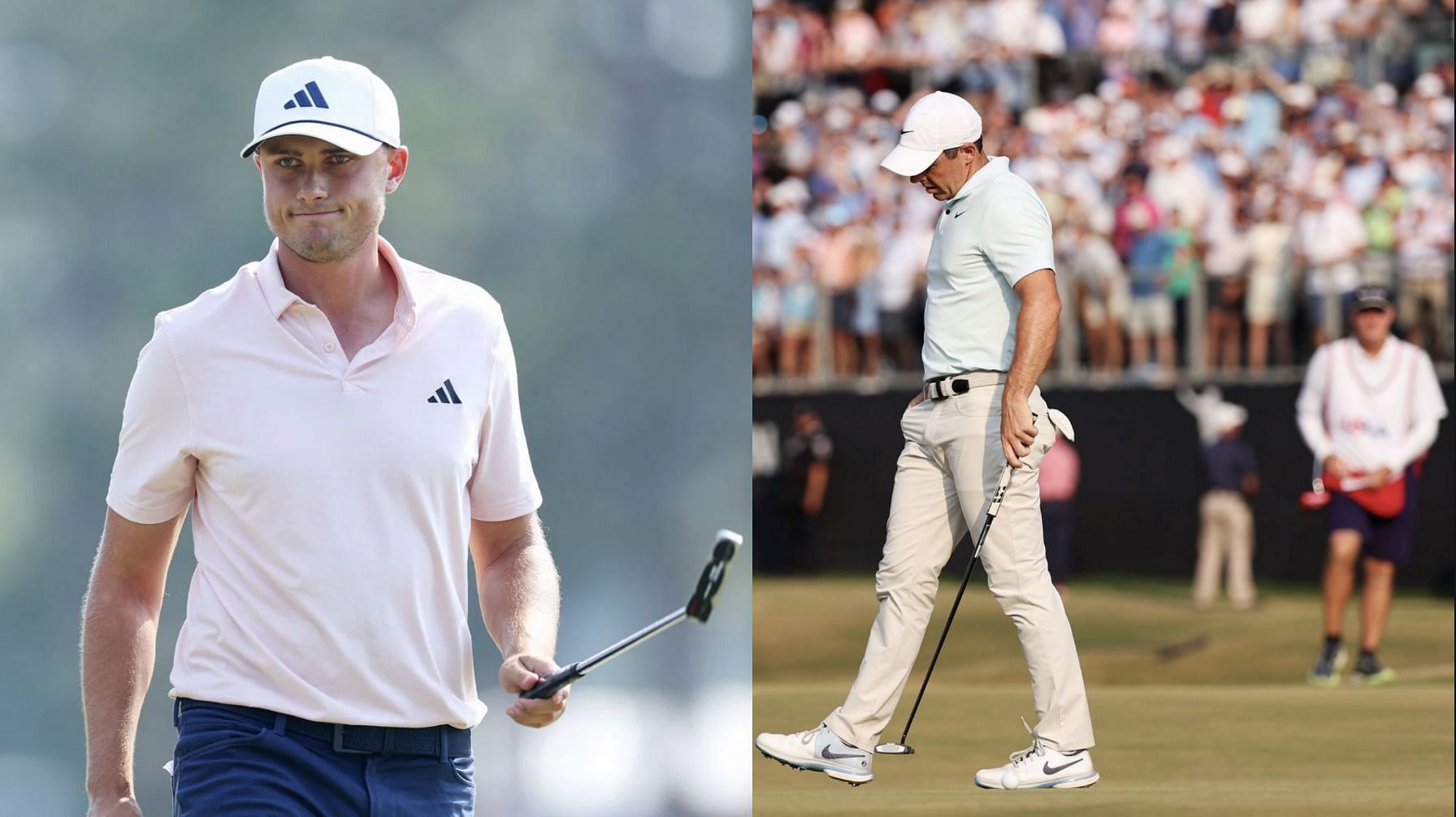 Ludvig &Aring;berg, Rory McIlroy at the 2024 US Open (All images via Getty)