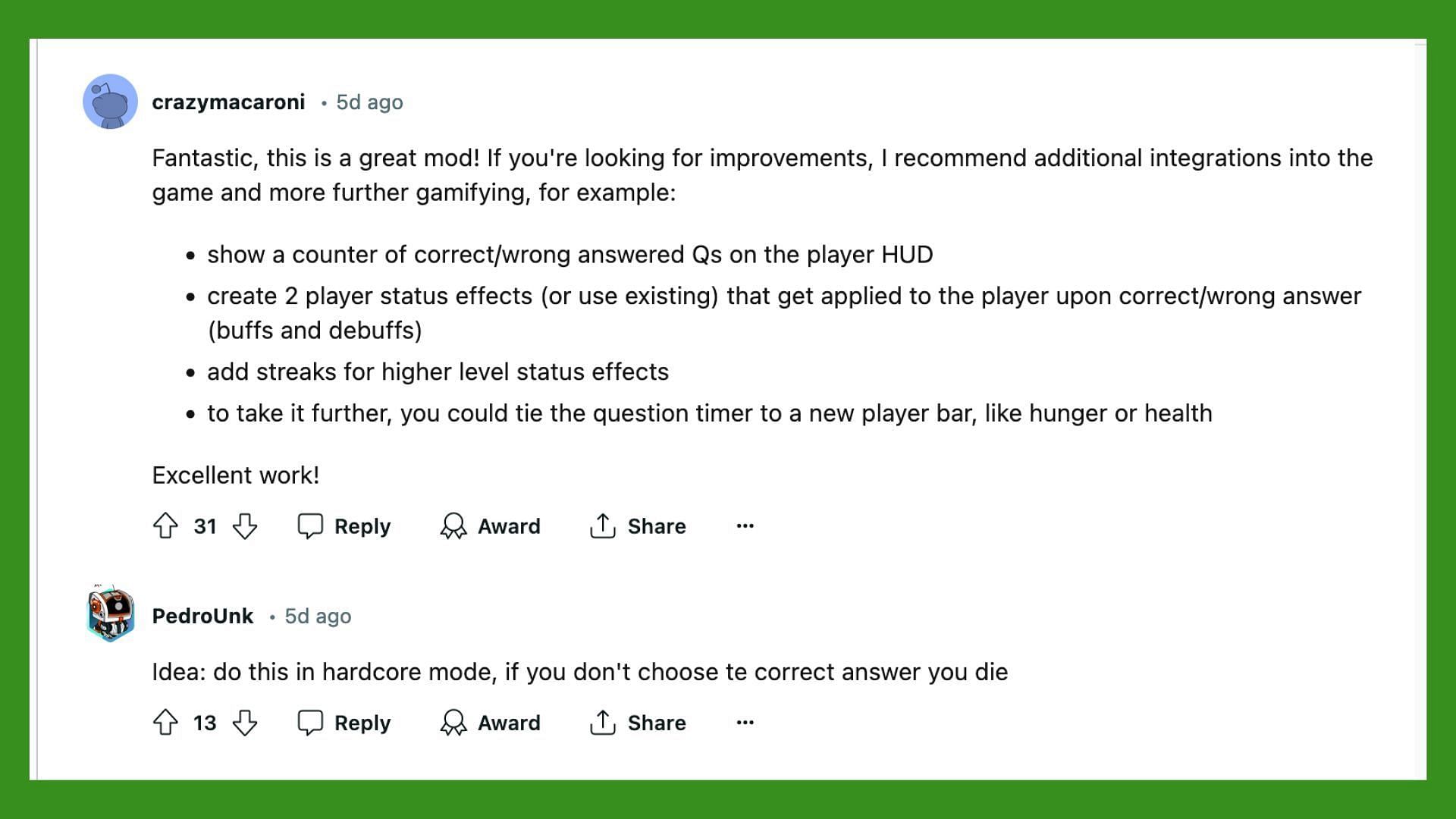 Reddit reacts to the Flashcard mod for Minecraft (Image via Reddit/Ninjaking312/Mojang Studios)