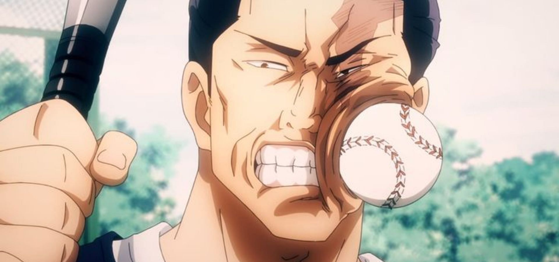 Todo getting hit by a baseball (image via Mappa)