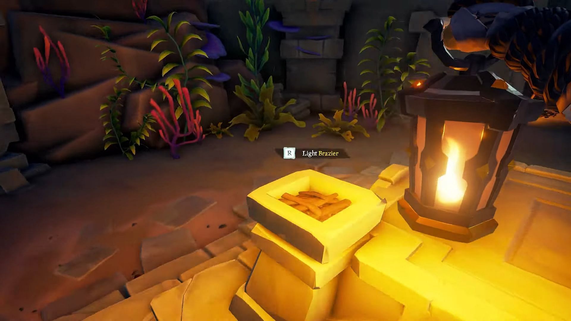 Ligh the Braziers to get the Shroudbreaker stone (Image via Rare || E4GLE on YouTube)