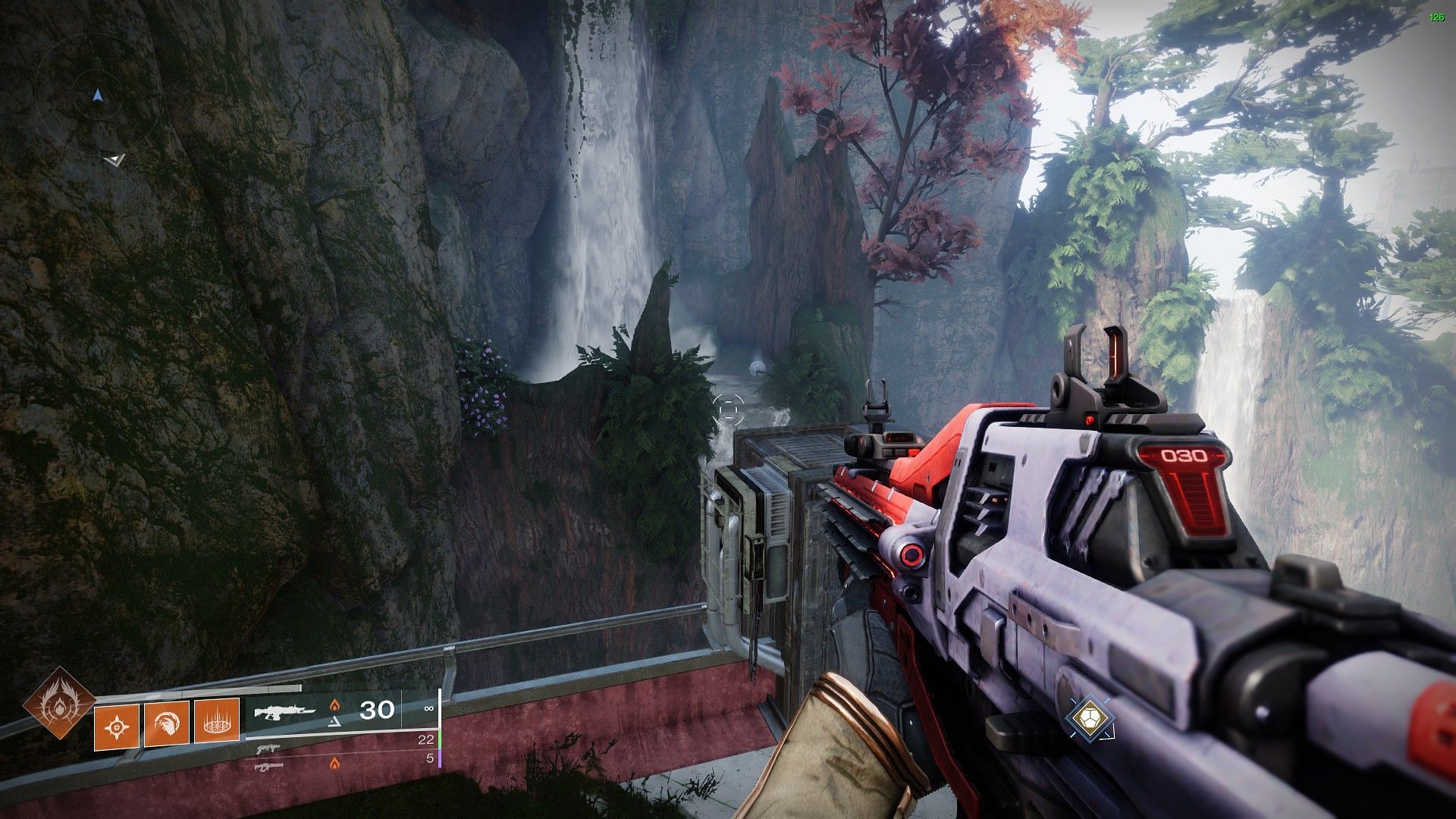 Vision on top of the waterfall (Image via Bungie)