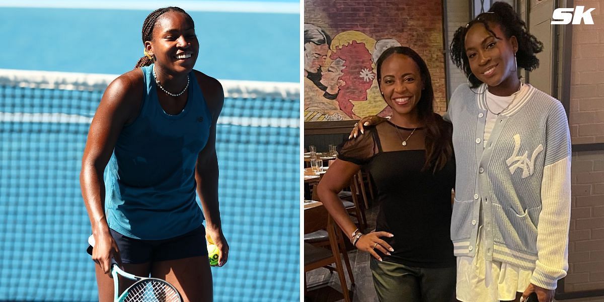 Coco Gauff with her mother Candi (Source: Getty, Instagram/Candi Gauff)