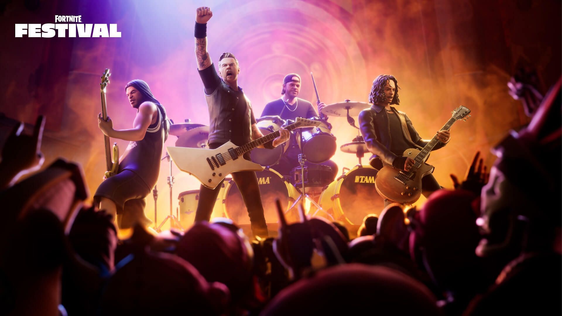 Metallica lands in the Fortnite Festival (Image via Epic Games)