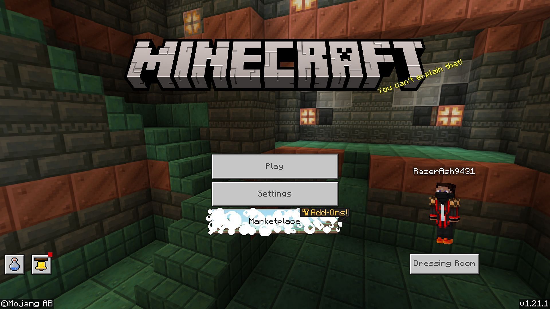 Players first need to head into the game&#039;s marketplace (Image via Mojang Studios)