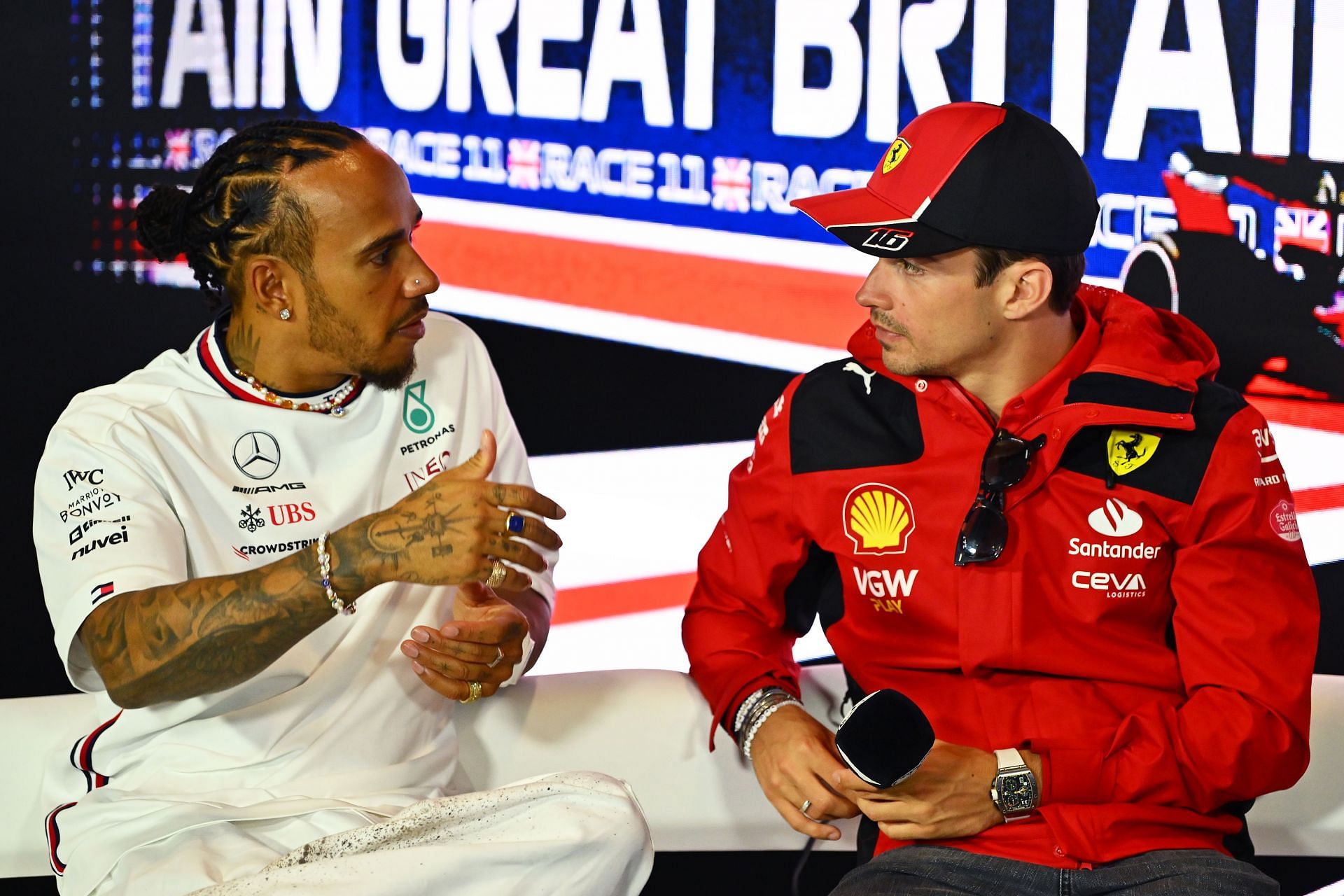 Hamilton and Leclerc (Image via Getty)