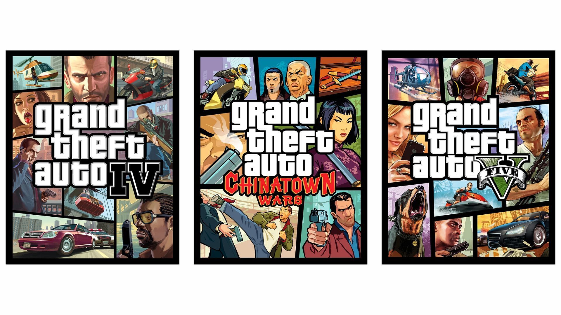 All three currently released titles in the HD Universe (Images via Rockstar Games)