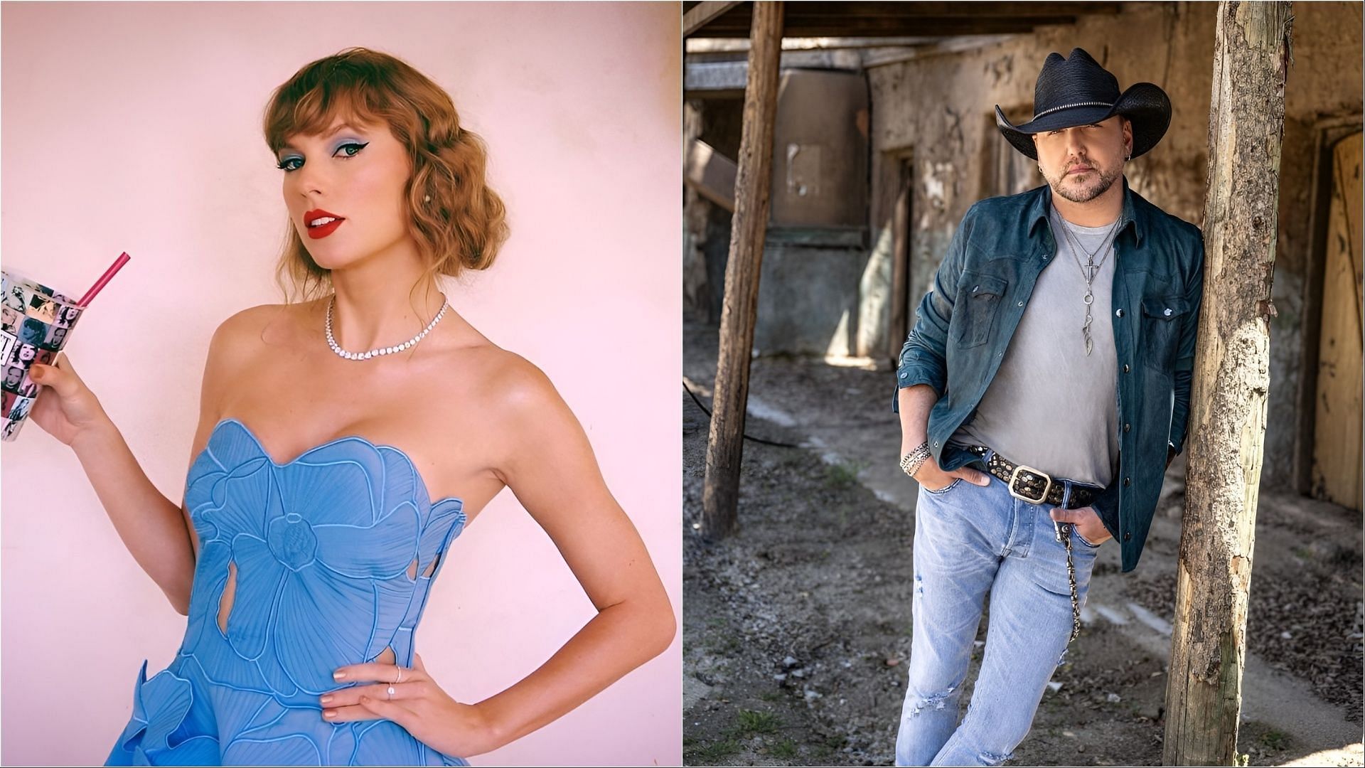 The report of Jason Aldean rejecting a collaboration with Taylor Swift was revealed to be a satire (Images via Instagram/taylorswift and jasonaldean)