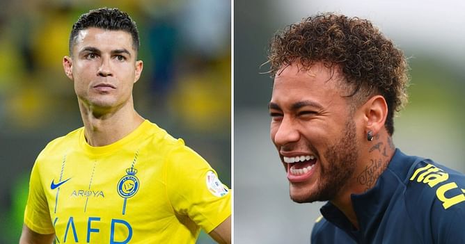 WATCH: Neymar laughs as crowd mock Cristiano Ronaldo by chanting Lionel Messi's name during Al Hilal vs Al Nassr