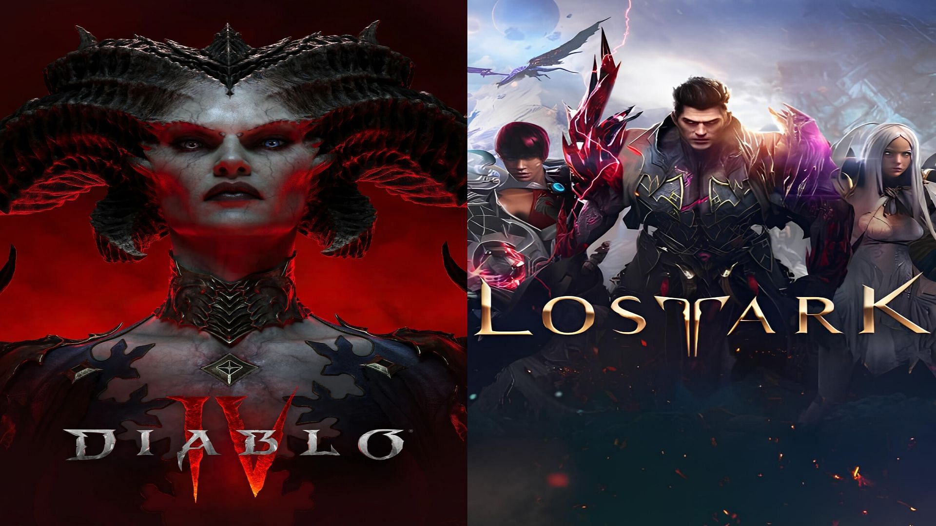 Diablo 4 and Lost Ark promotional images