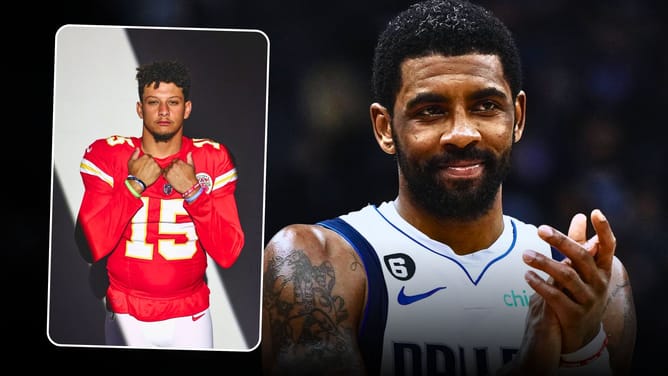 Watch: Thrilled Patrick Mahomes cheers for Dallas Mavericks from courtside as Kyrie Irving sizzles in 1st half of Game 3