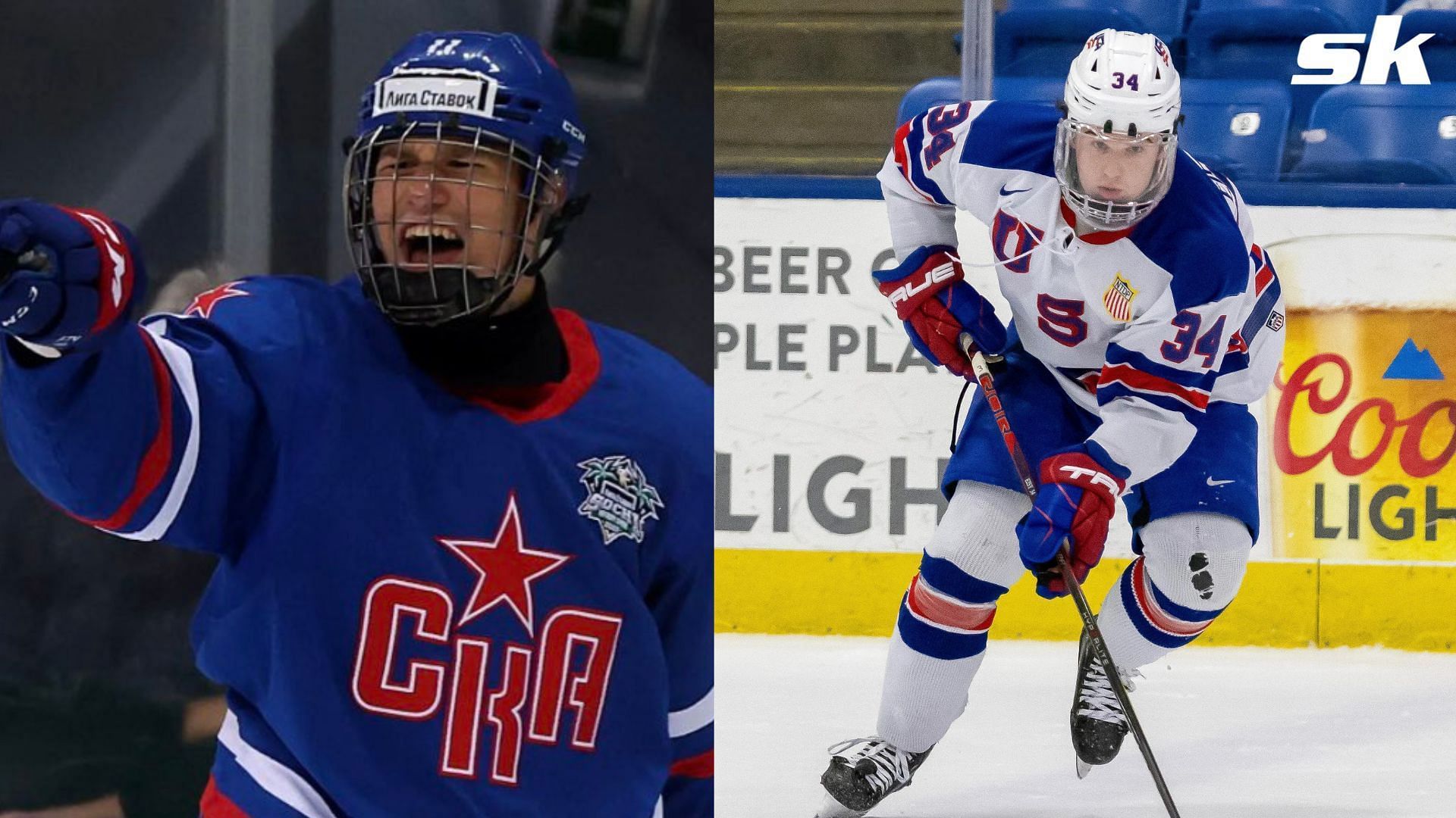 Ivan Demidov and Cole Eiserman are two of the top wingers entering the 2024 NHL Draft (Photo cred: @MOBeaudoin1)