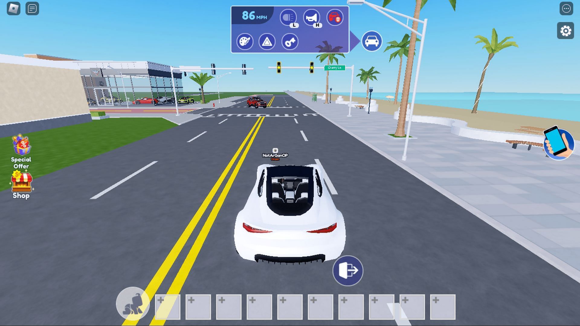 Gameplay screenshot from Seaside RP (Image via Roblox)