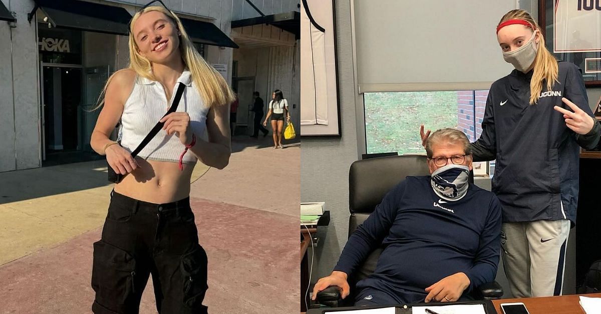 IN PHOTOS: UConn star Paige Bueckers takes a break from offseason training to attend HC Geno Auriemma