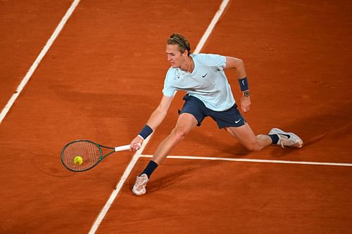 Sebastian Korda in action at the French Open