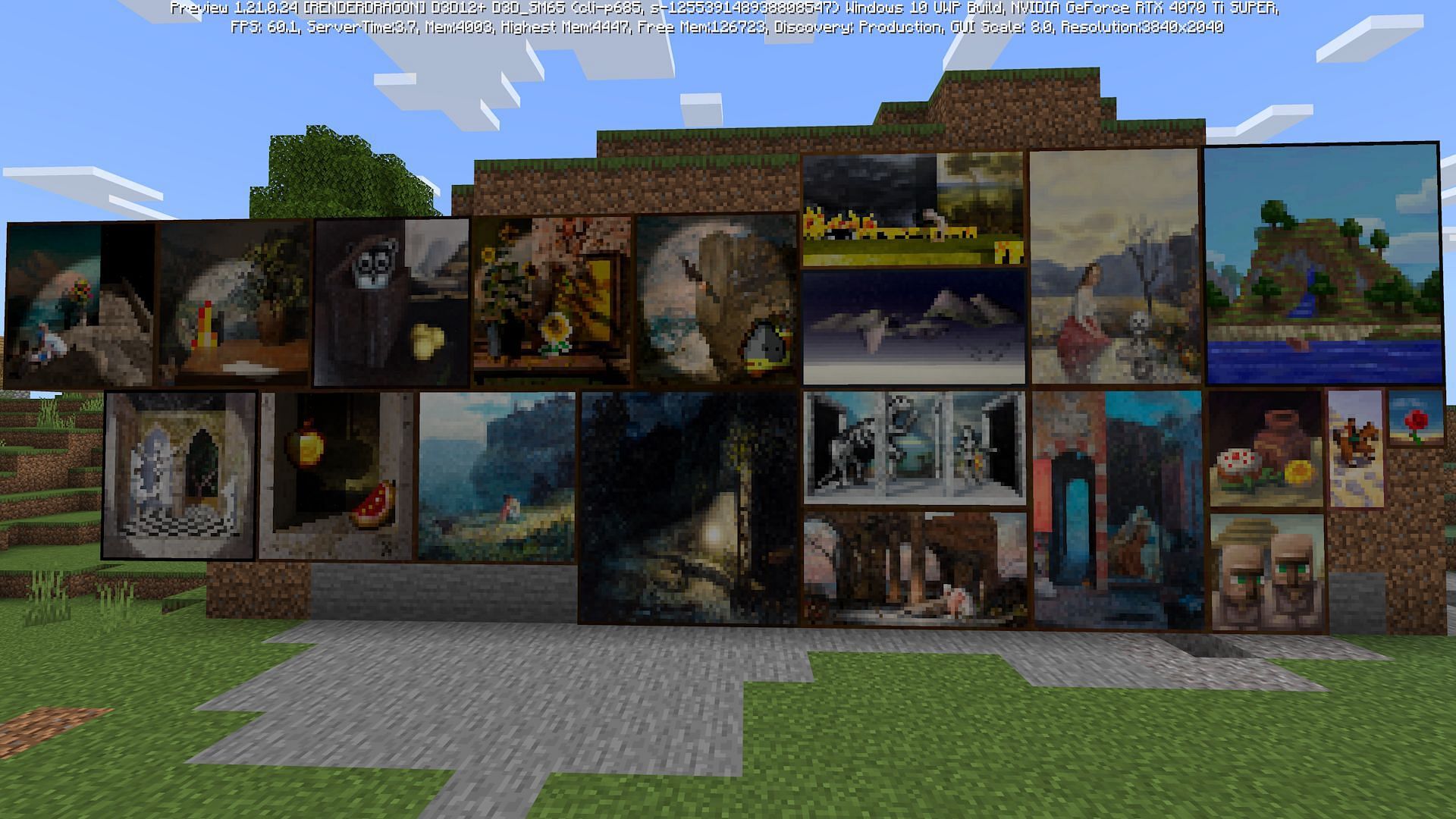 The paintings added with 1.21 (Image via Mojang)