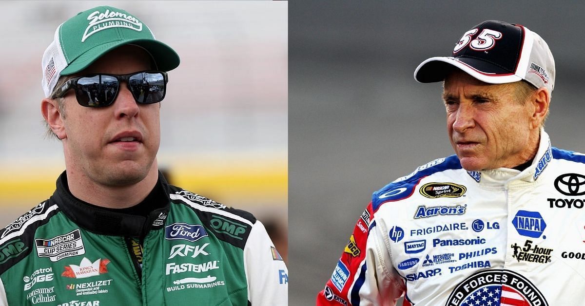 Brad Keselwoski (L) revisits his contract termination as Mark Martin (R) received an extension (Image: Getty)