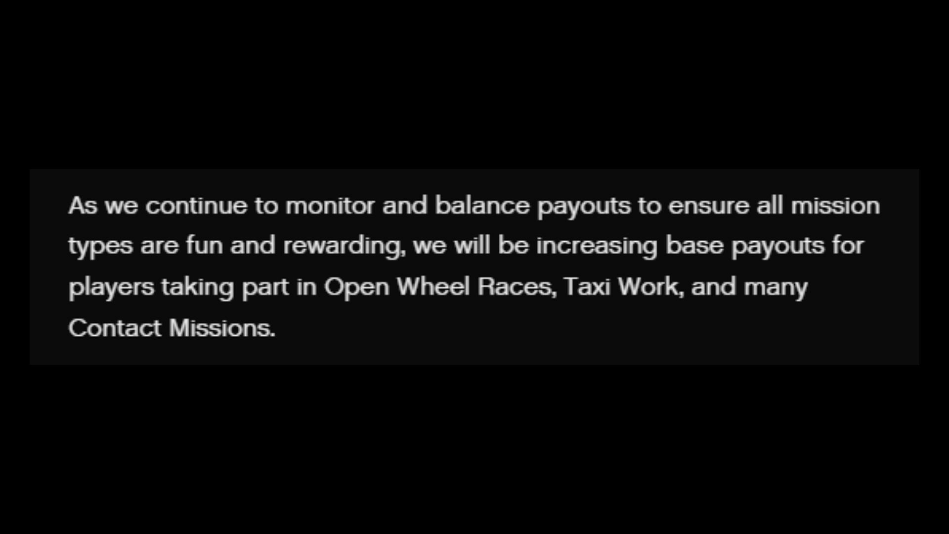 Confirmation of base payout increment (Image via Rockstar Games)