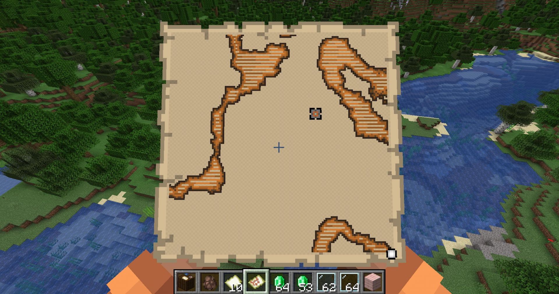 An explorer map to a trial chamber (Image via Mojang)