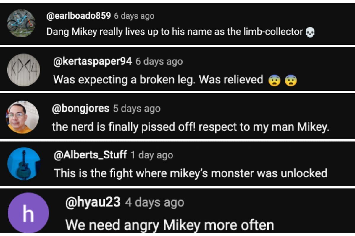 Screenshot of fans&#039; comments