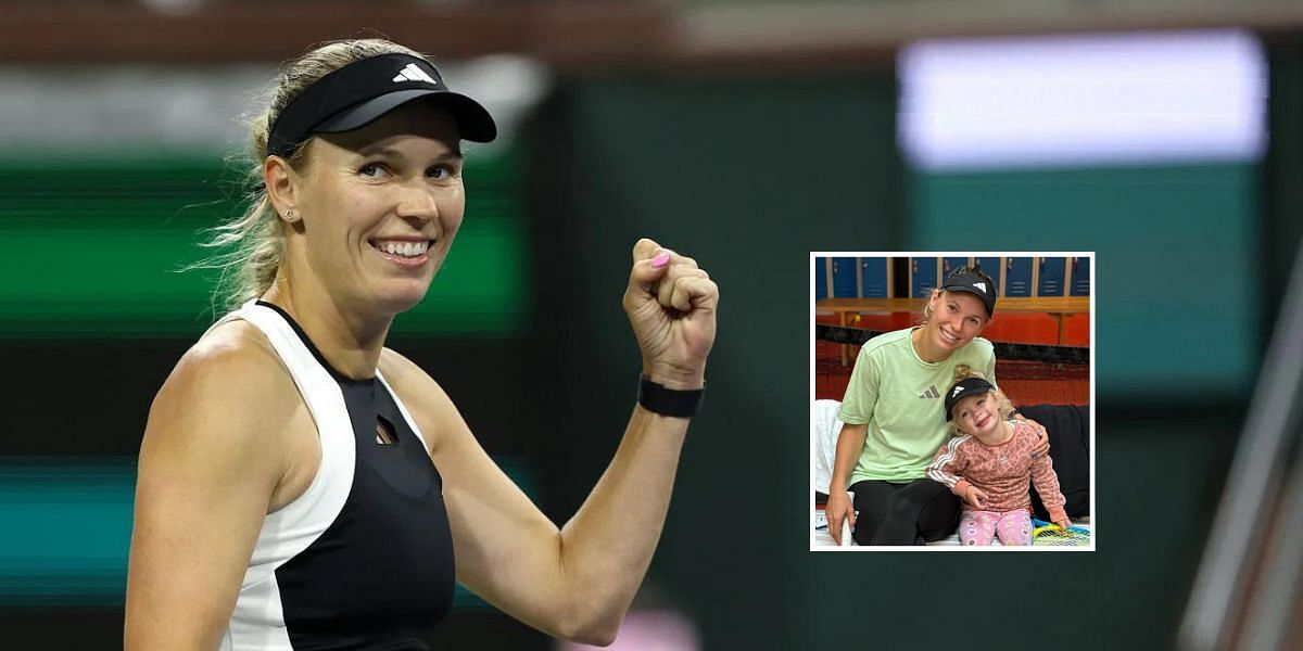 Caroline Wozniacki on her children watching her play tennis (Source: GETTY, CAROLINE WOZNIACKI INSTAGRAM)