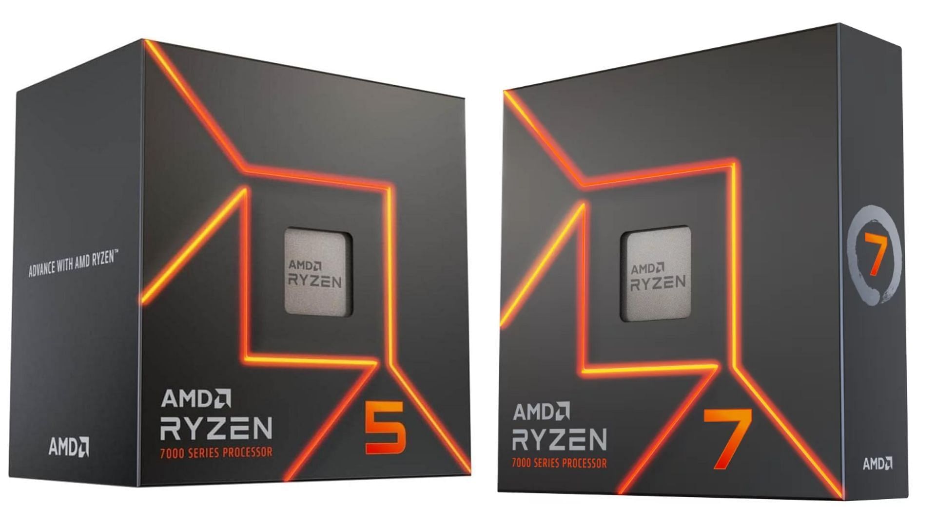 The AMD Ryzen 5 7600 vs Ryzen 7 7700 are some of the best mid-range CPUs (Image via Amazon)