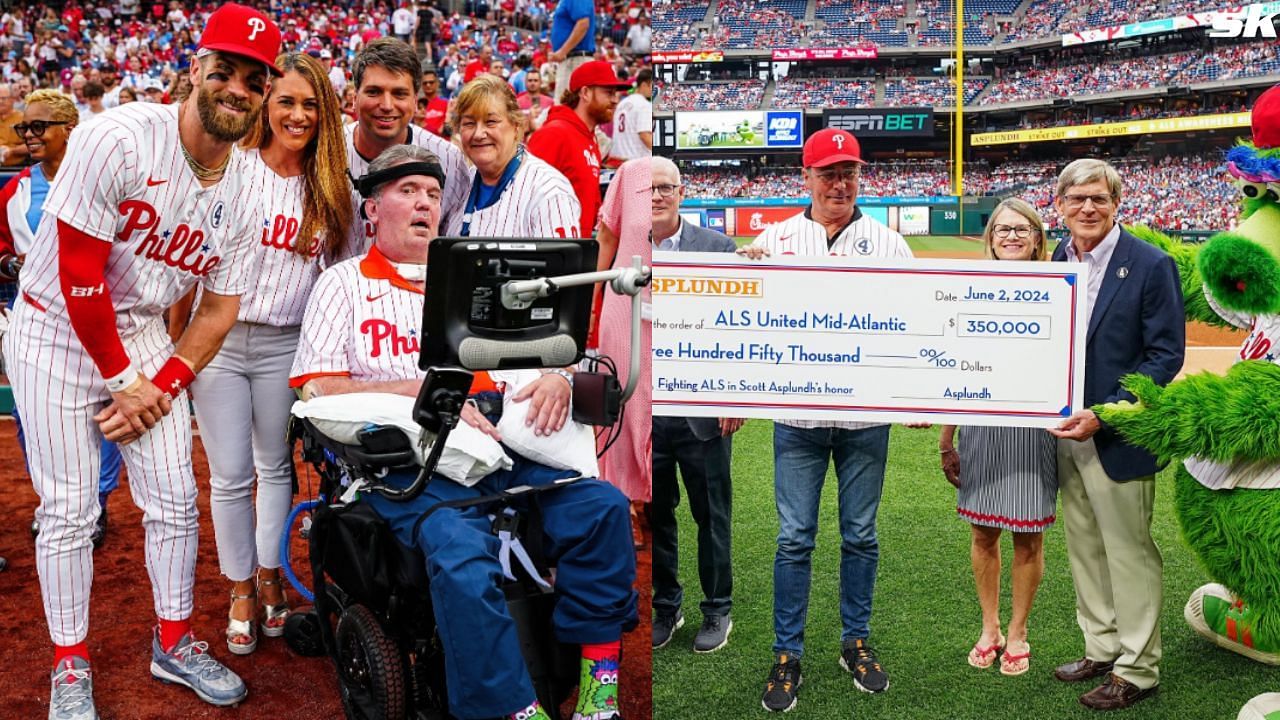 Philadelphia Phillies and Asplundh help raise $750,004 for ALS research on Lou Gehrig day. Credit: Philadelphia Phillies/X