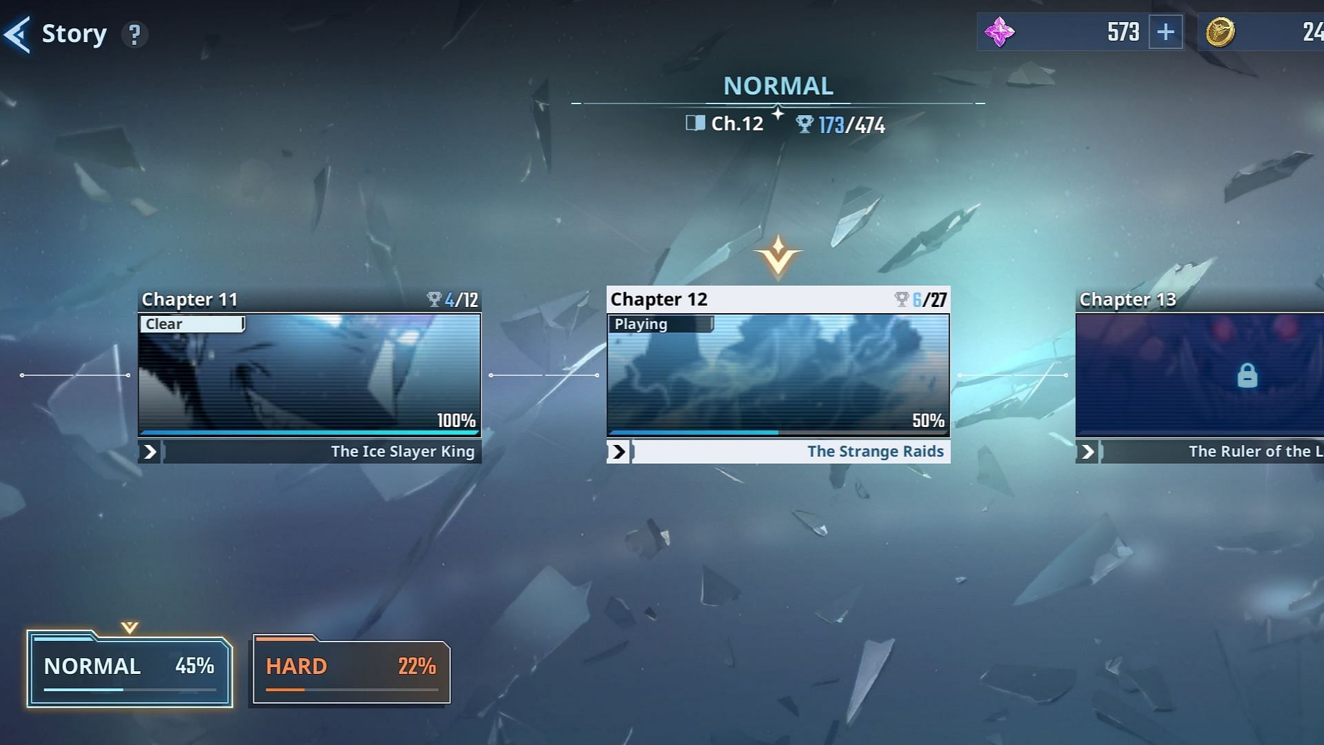 Play Story in Normal, Hard, and Reverse mode daily and progress. (Image via Netmarble)