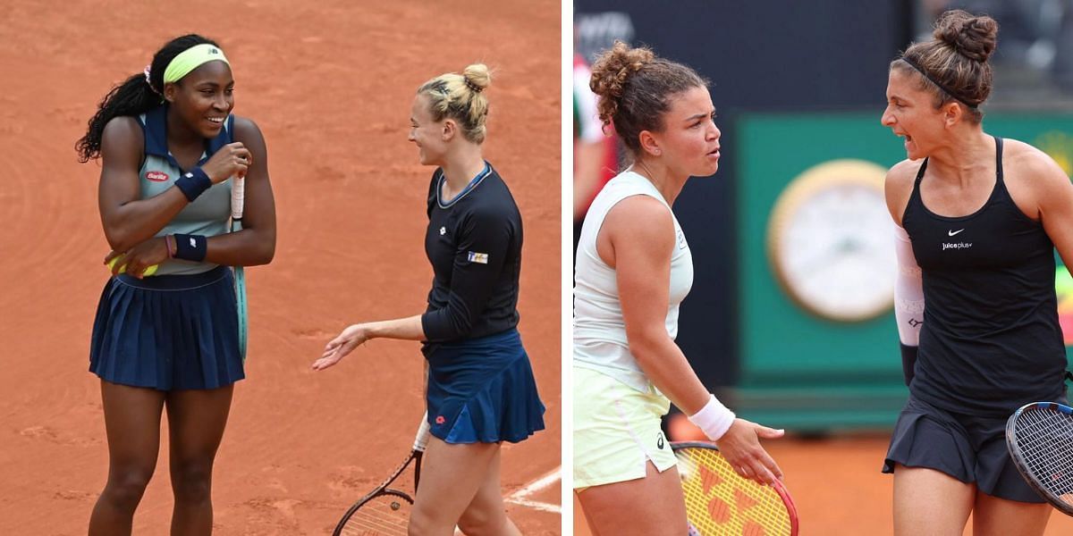 Coco Gauff and Katerina Siniakova vs Sara Errani and Jasmine Paolini will contest the French Open women