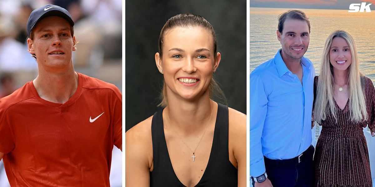 (Left to Right) Jannik Sinner, Anna Kalinskaya, Rafael Nadal and sister Maribel (Source: Getty Images; Instagram)