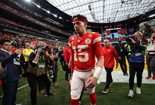 Patrick Mahomes at Super Bowl LVIII: San Francisco 49ers vs. Kansas City Chiefs