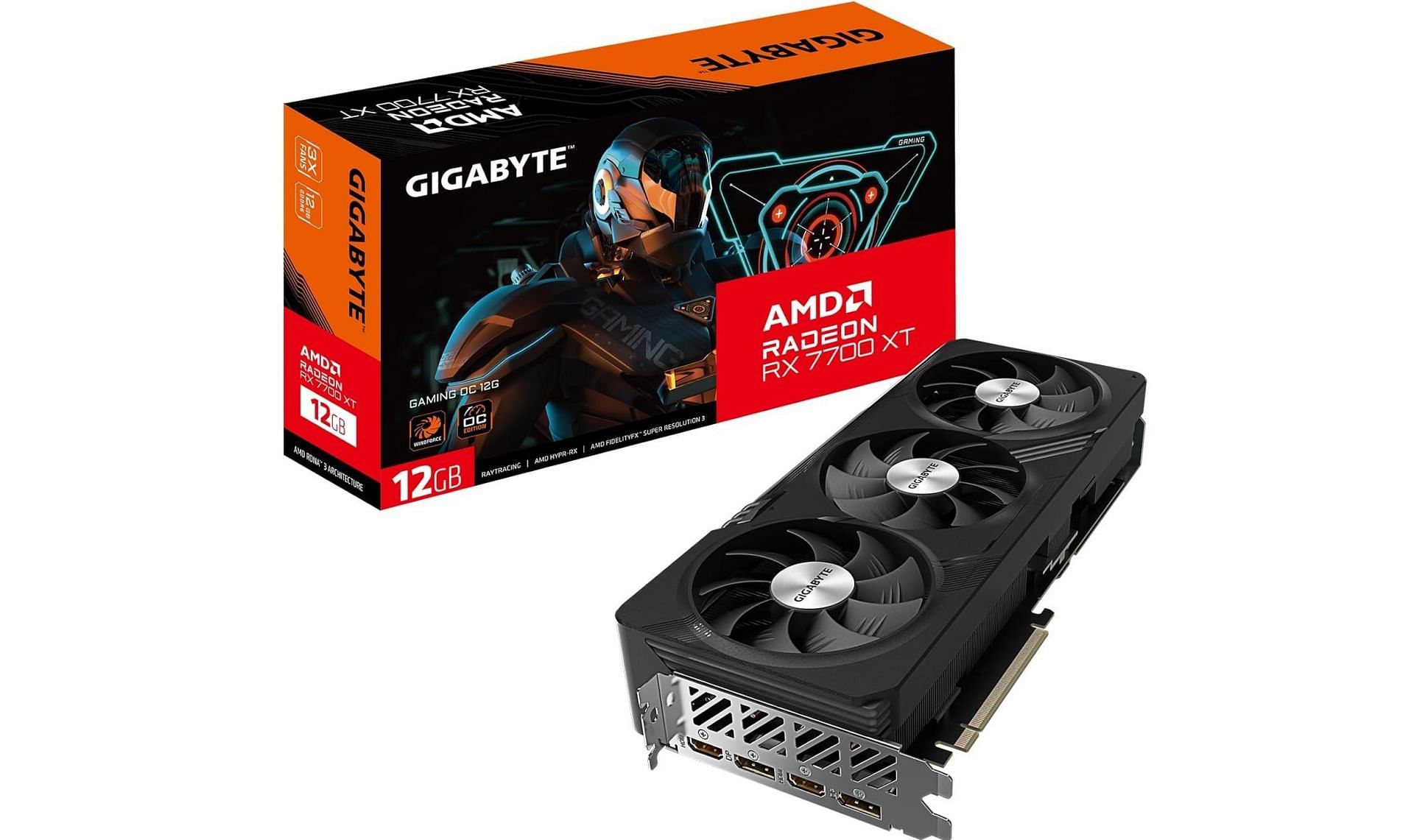 Gigabyte Radeon RX 7700 XT Gaming OC Graphics Card (Image via Gigabyte)