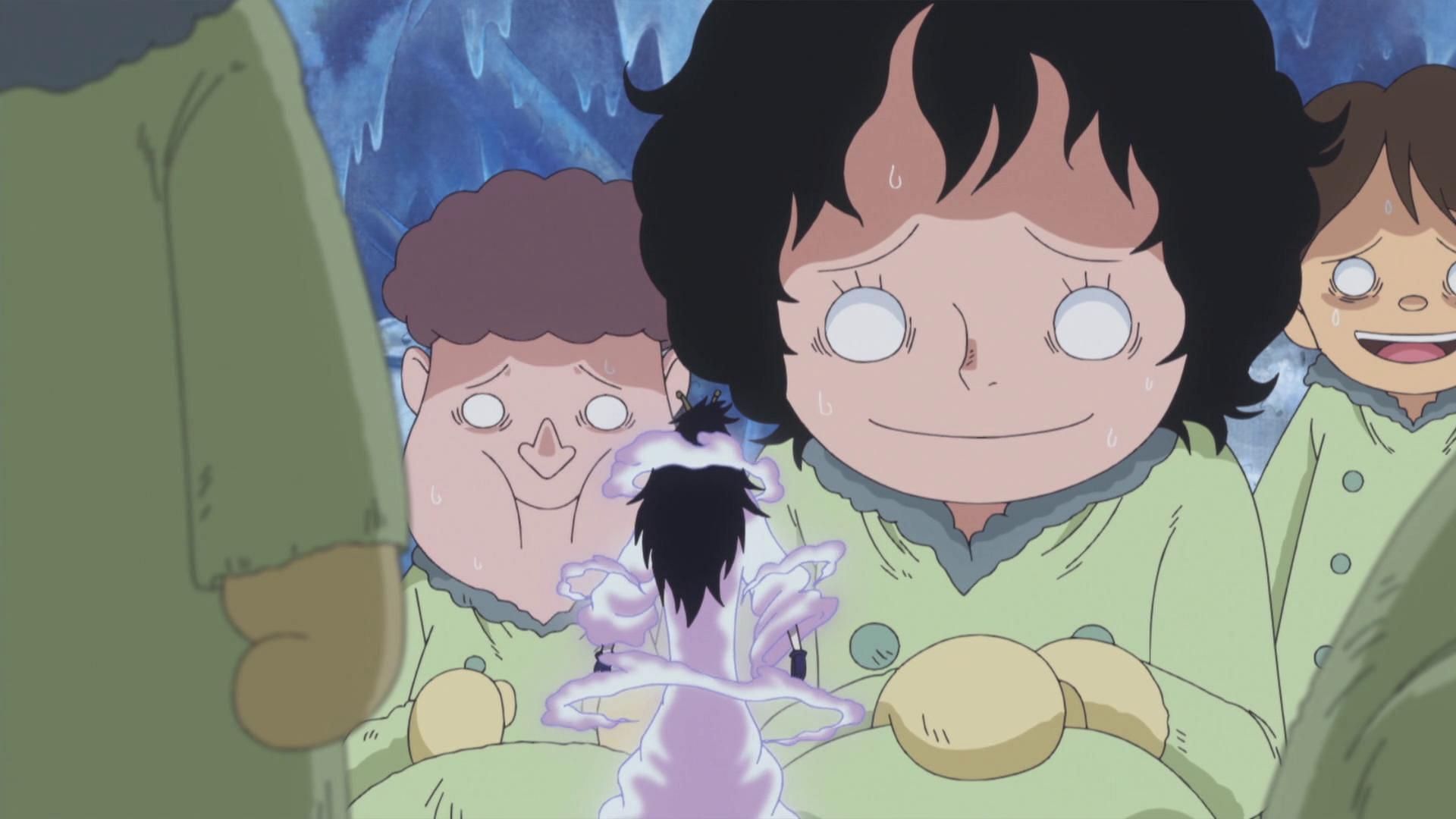 The children seen suffering from the withdrawal of Caesar&#039;s drug (Image via Toei Animation)