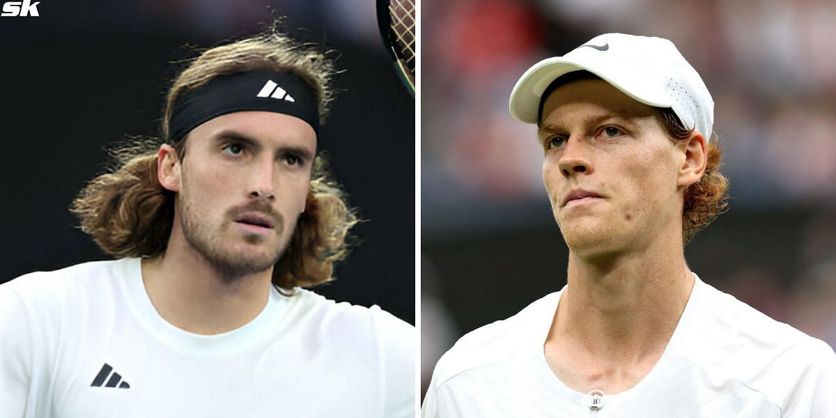 Stefanos Tsitsipas (L) and Jannik Sinner (R) (Source: Getty Images)