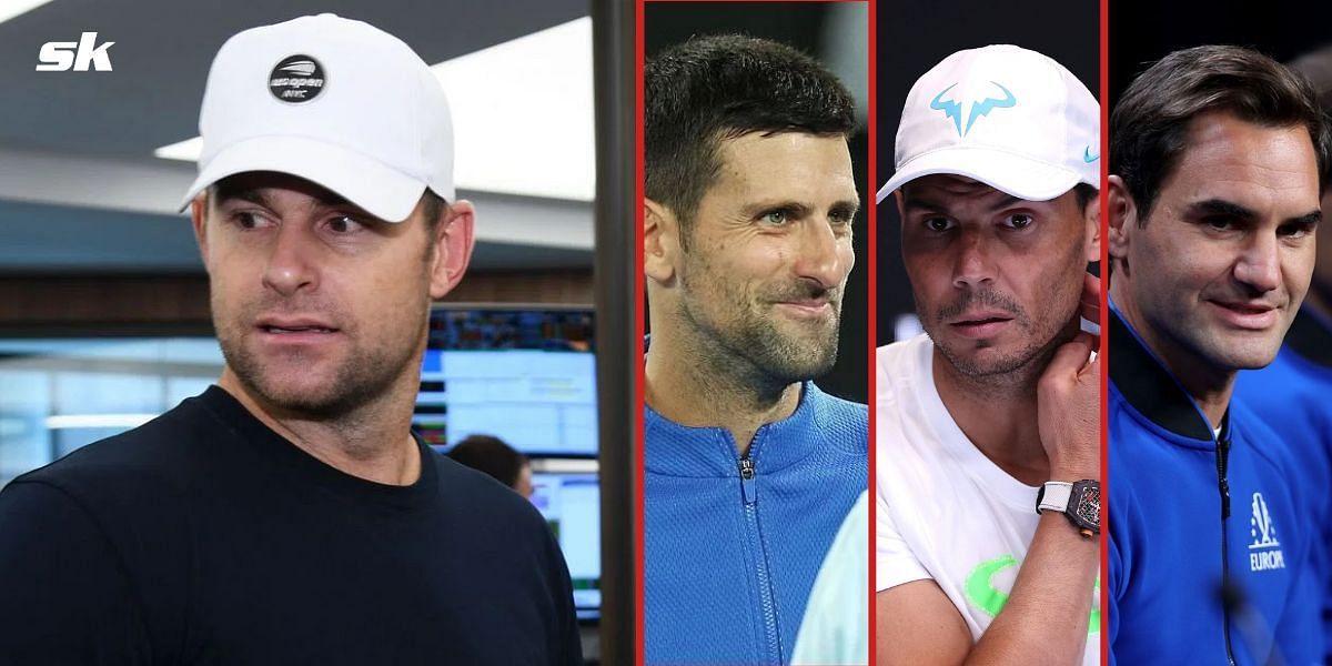 Andy Roddick, Novak Djokovic, Rafael Nadal and Roger Federer