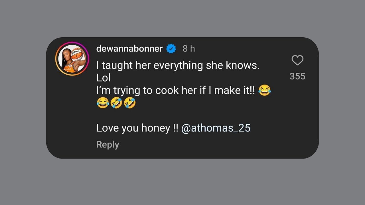 DeWanna Bonner Comments on Alyssa Thomas (Credits: @espnw/Instagram)