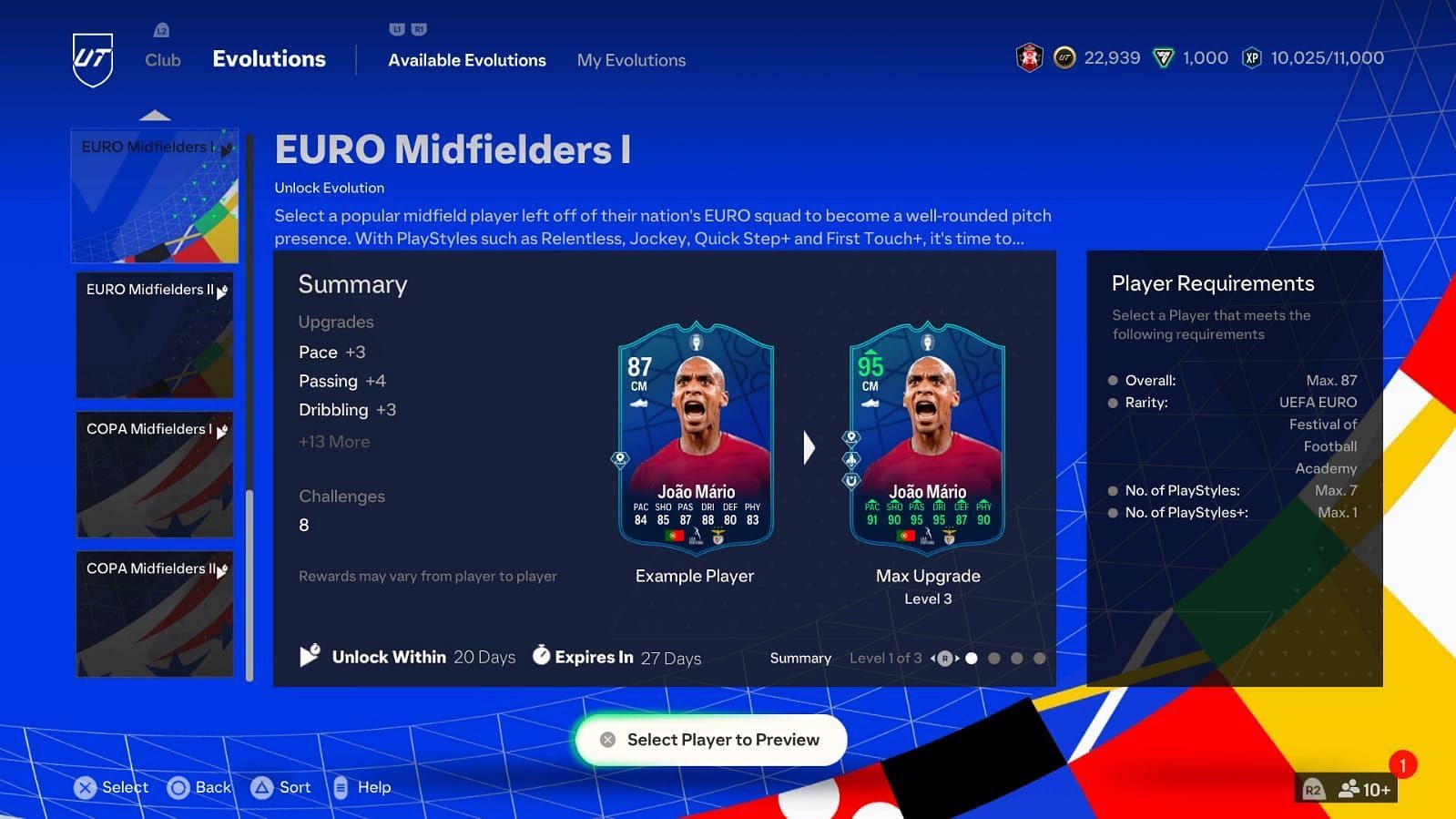 Joao Mario can be upgraded (Image via EA Sports)