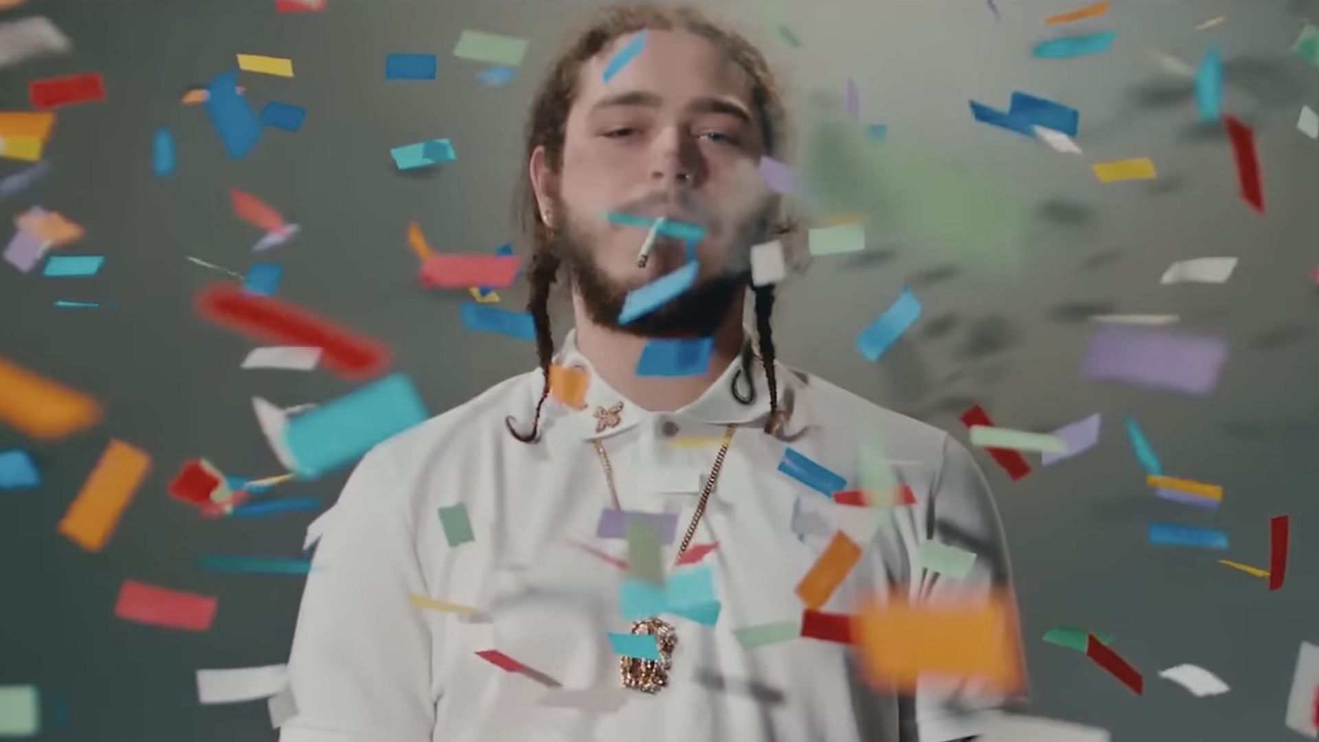 Post Malone in the music video for 