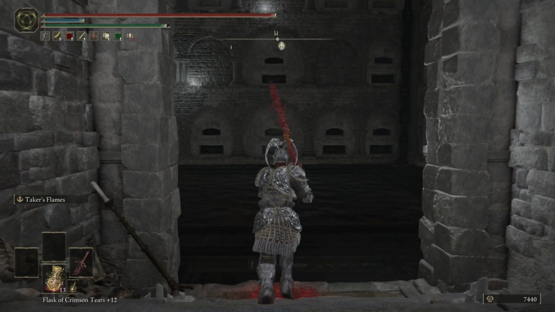 Wait for the platform to come down and hop onto it (Image via FromSoftware)