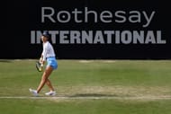 Emma Raducanu during her quarterfinal encoutner at the Rothesay International Eastbourne - Getty Images