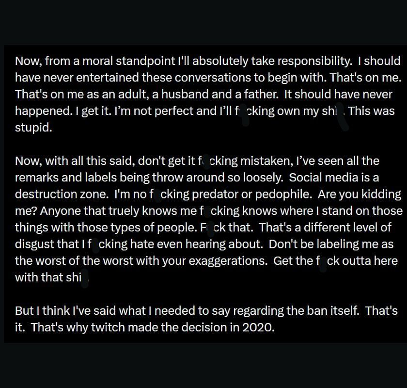 The Doc on being called a pedophile (Image via @DrDisRespect/X)