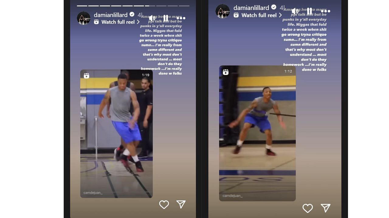 Damian Lillard hits back at critics while showing his pre-draft workout in 2012. [photo: Lillard IG]