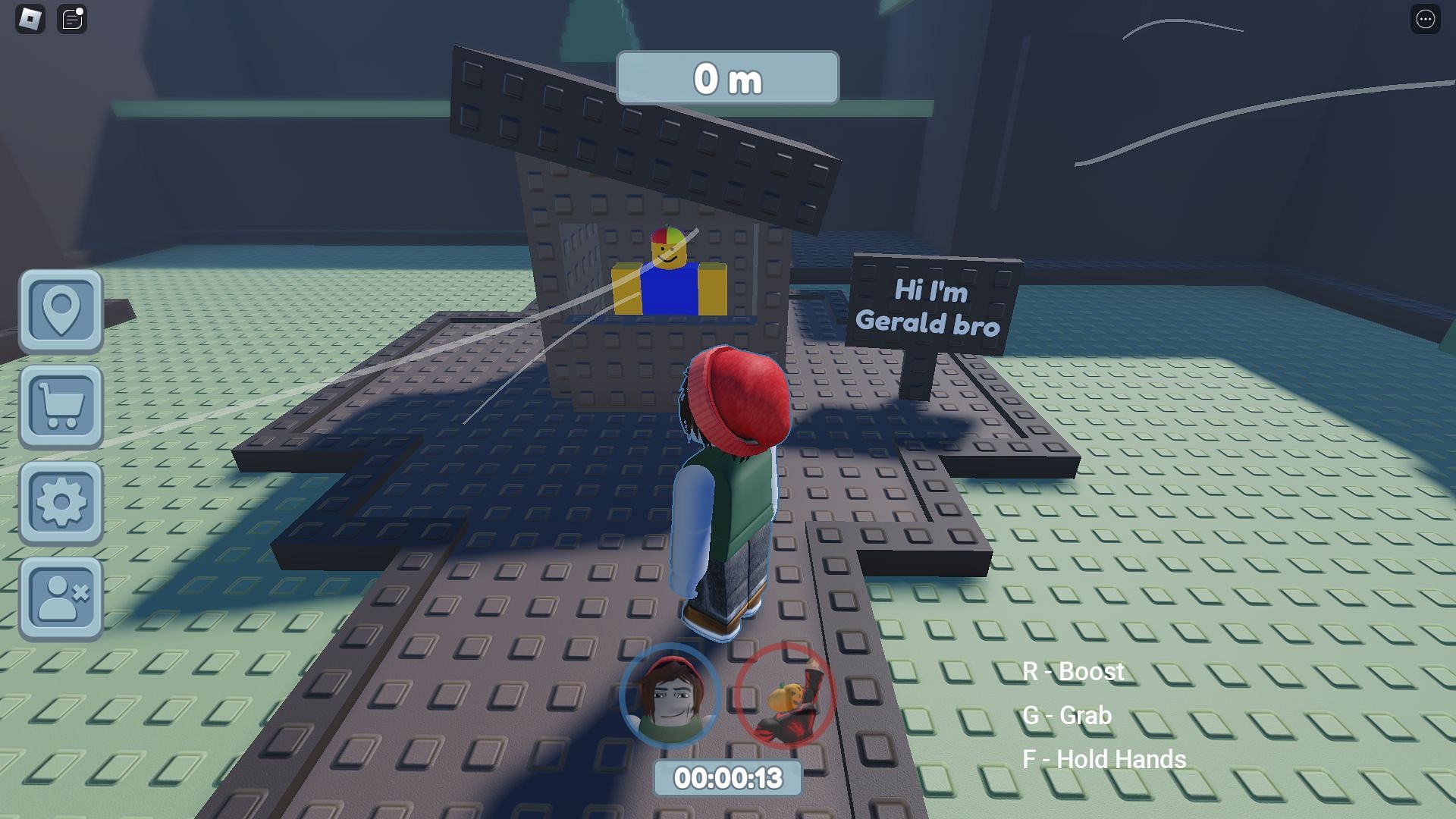 Cooperative actions are visible on screen (Image via Roblox)