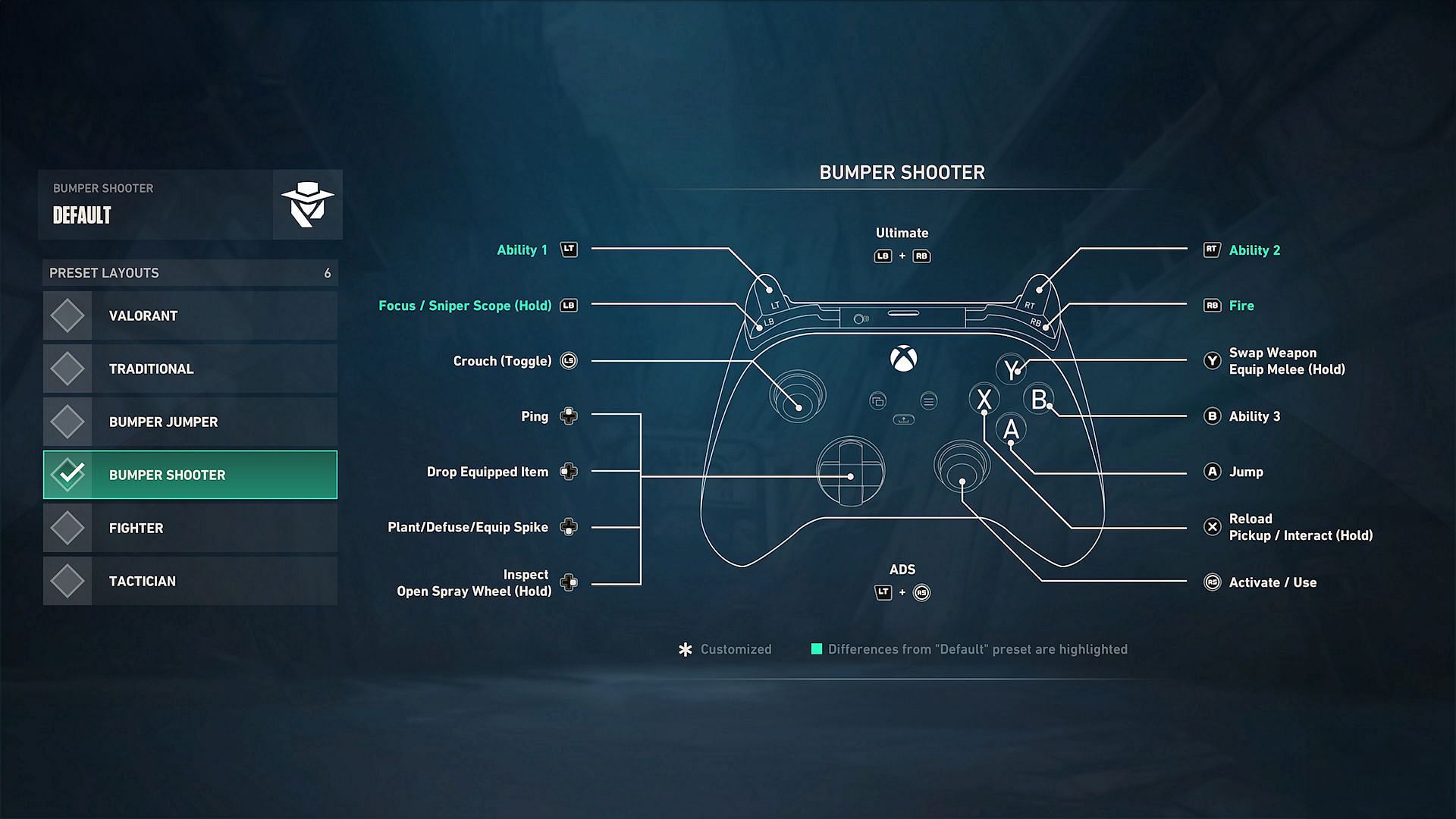 Xbox controllers - Bumper Shooter (Image via Riot Games)