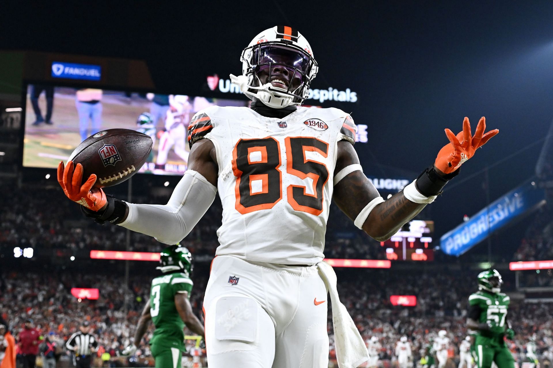 David Njoku during the New York Jets v Cleveland Browns