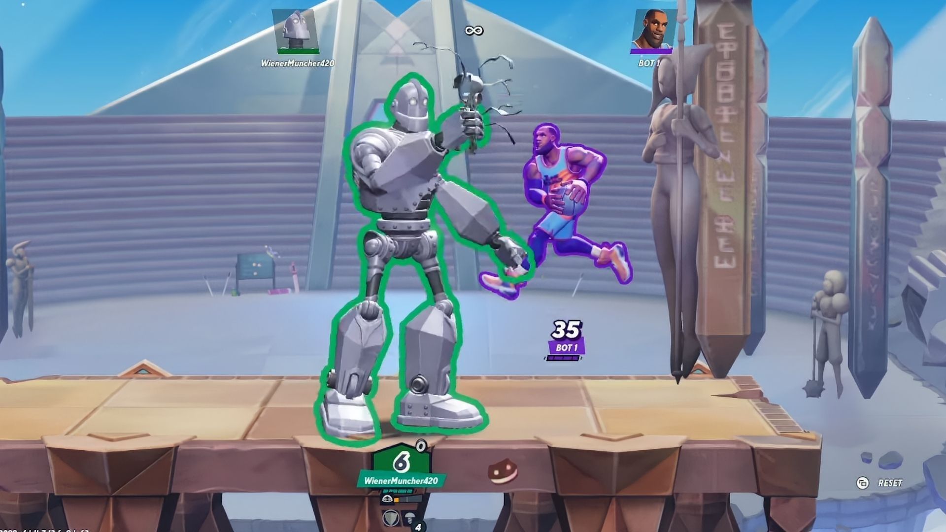 Correct combos can skyrocket Iron Giant&#039;s damage (Image via Warner Bros. Games || YouTube @calked)