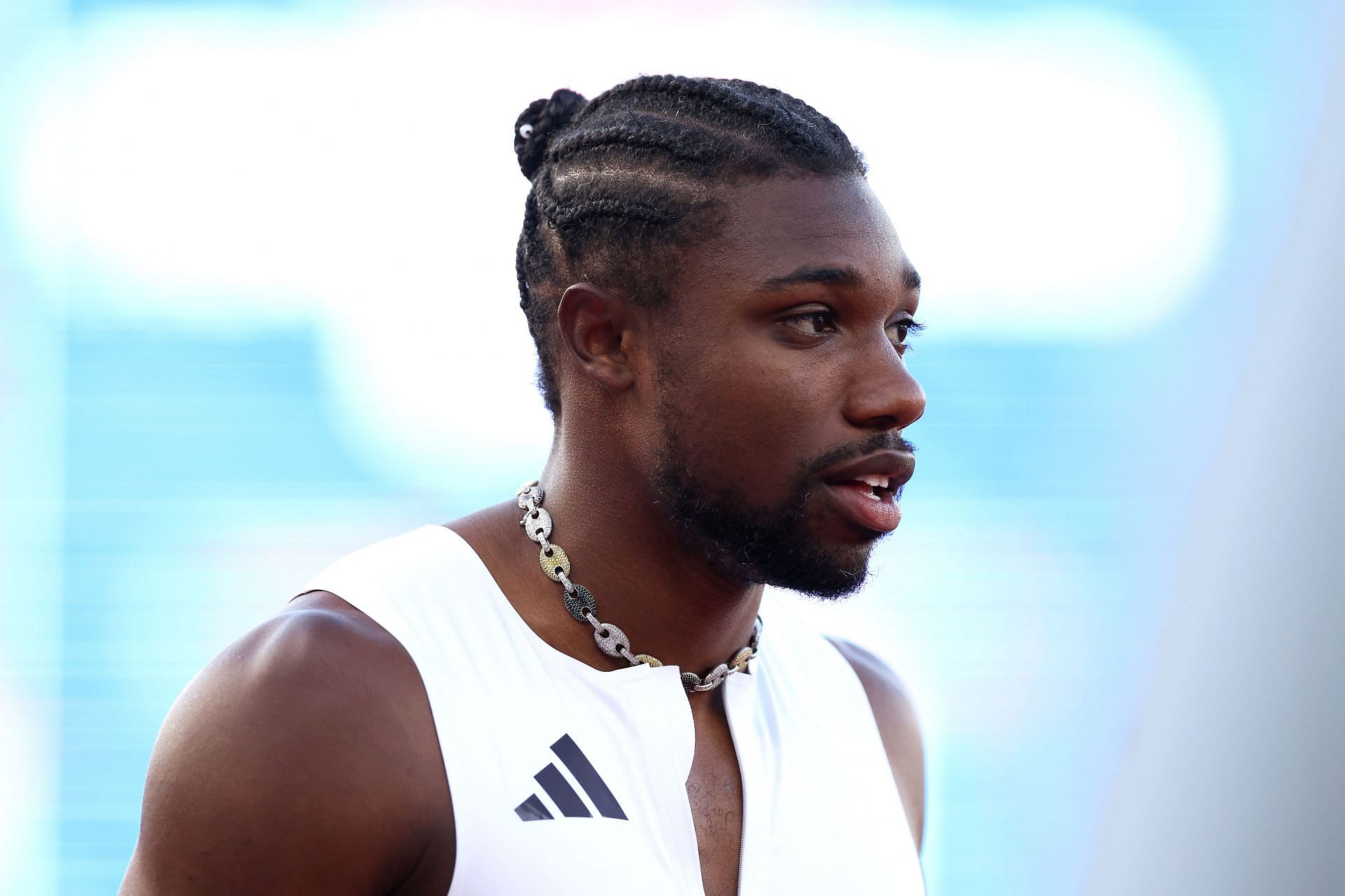 Noah Lyles during the US Olympic trials (Source: Getty)