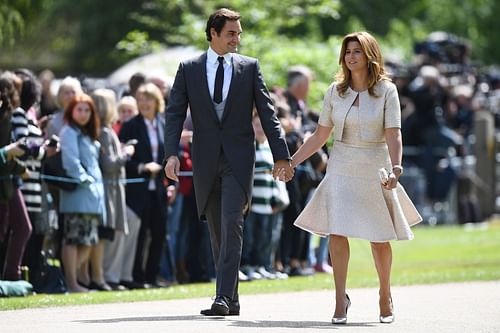 Roger Federer with his wife Mirka