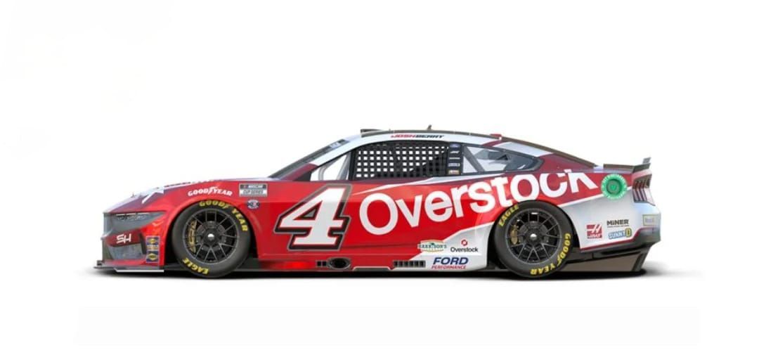 Josh Berry&#039;s #4 Overstock.com Ford Mustang Dark Horse (source: NASCAR)