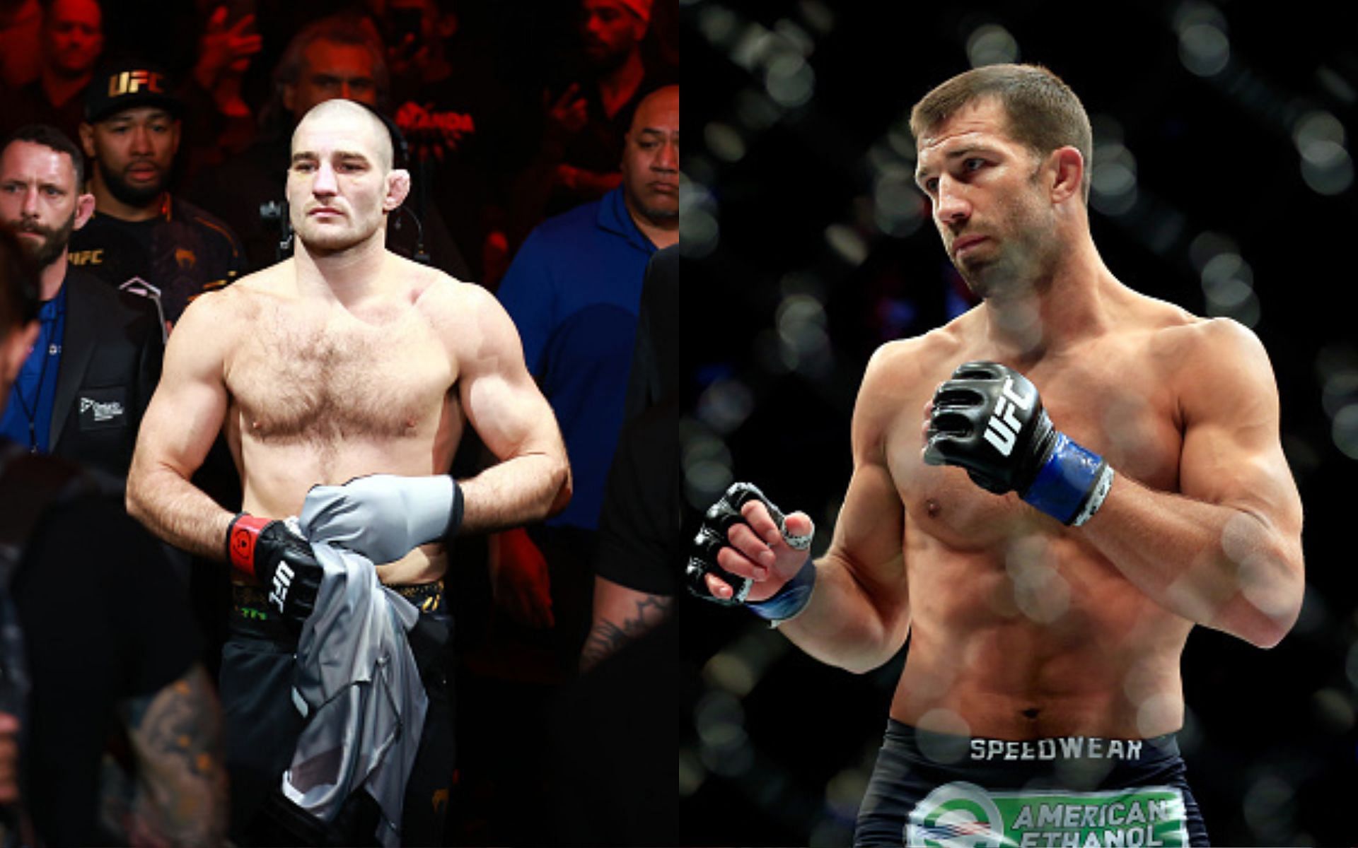 Sean Strickland (left) issues challenge to Luke Rockhold (right) [Image credits: Getty Images]